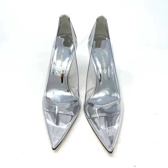 Good American Cinder-Rella Pumps Size 8 Glass GA275PB-X - Picture 10 of 10
